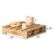 Vintiquewise Rustic Wooden Pallet Display Stand Natural Wood Riser for Home Decor Table Centerpiece Candle or Dessert Holders Plant Pot DIY Craft Party Accents and Event Presentation